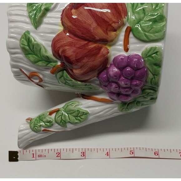 Vintage Ceramic Teapot Garden Fruit Teddy Bear Grapes Apples Collectible Display - Picture 12 of 16